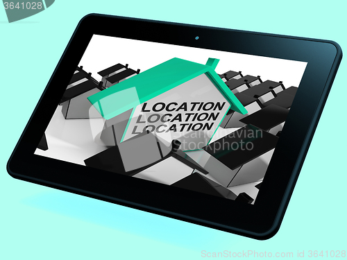 Image of Location Location Location House Tablet Means Situated Perfectly