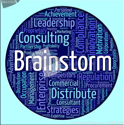 Image of Brainstorm Word Shows Put Heads Together And Analyze