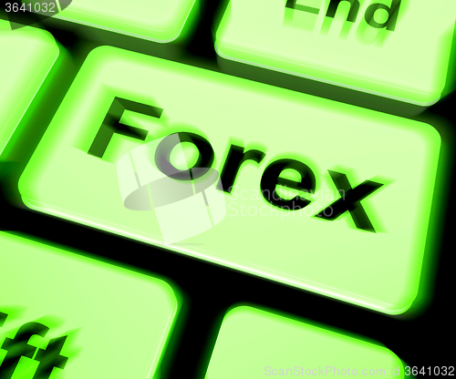 Image of Forex Keyboard Shows Foreign Exchange Or Currency