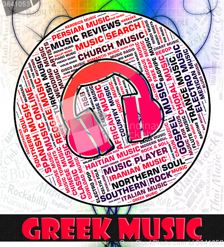 Image of Greek Music Indicates Sound Track And Greece