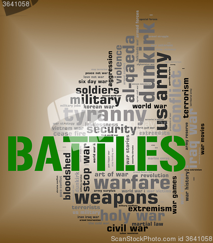 Image of Battles Word Means Military Action And Affray