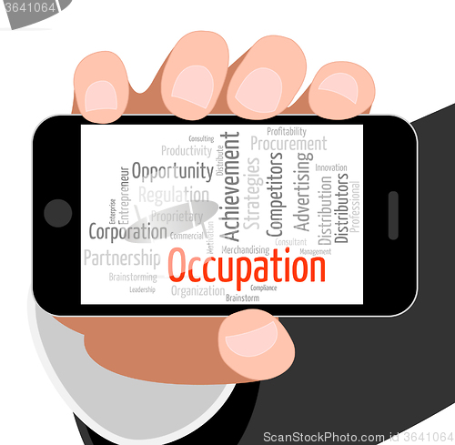 Image of Occupation Word Shows Line Of Work And Career