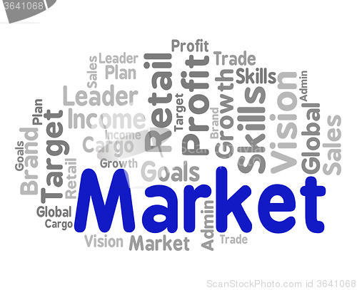 Image of Market Word Means Sales Markets And Words