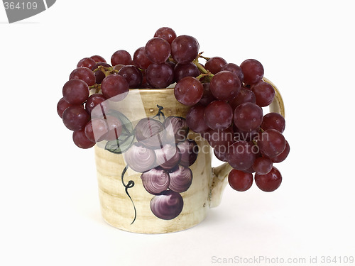 Image of Red Grapes in Cup