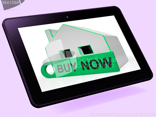 Image of Buy Now House Tablet Means Express Interest Or Make An Offer