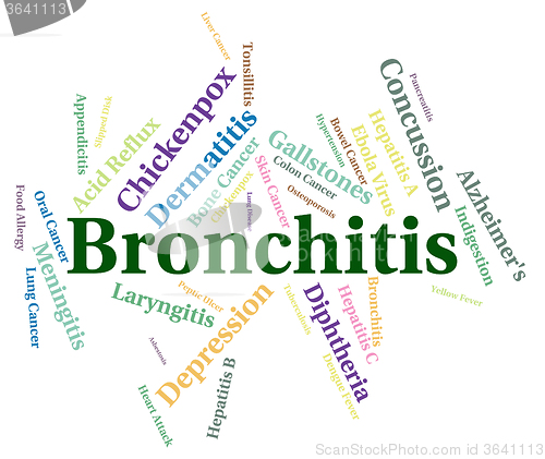 Image of Bronchitis Word Shows Ill Health And Ailment