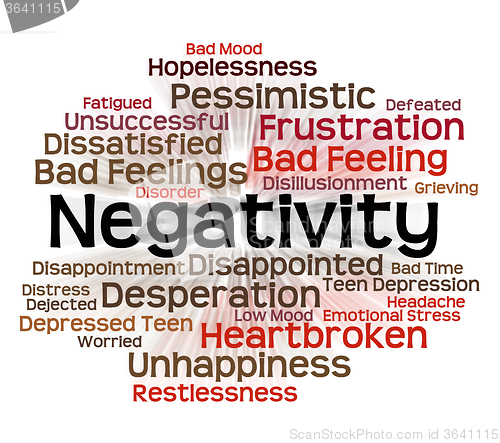 Image of Negativity Word Represents Refuse Opposed And Refusing