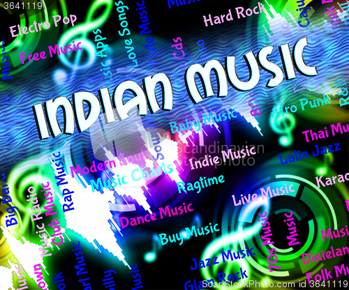 Image of Indian Music Represents Sound Track And Acoustic