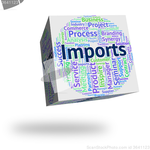 Image of Imports Word Represents Buy Abroad And Cargo
