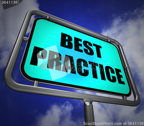 Image of Best Practice Signpost Indicates Better and Efficient Procedures