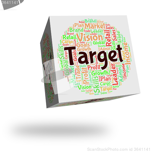 Image of Target Word Indicates Desired Result And Aim