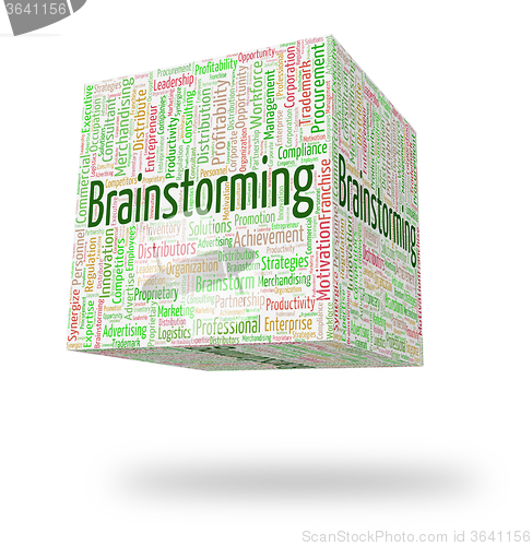 Image of Brainstorming Word Shows Put Heads Together And Analyze