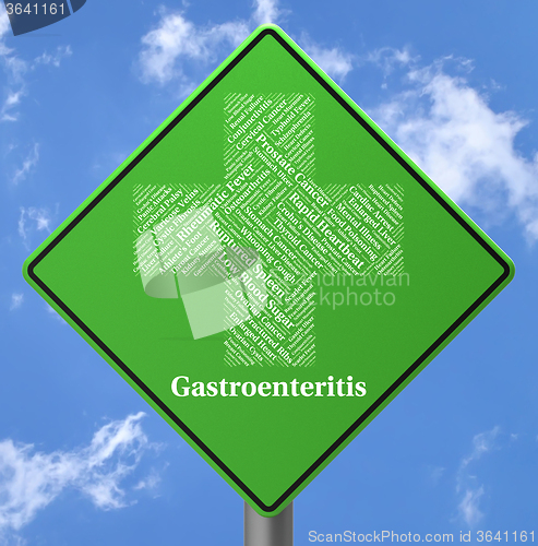 Image of Gastroenteritis Sign Indicates Intestinal Flu And Disease