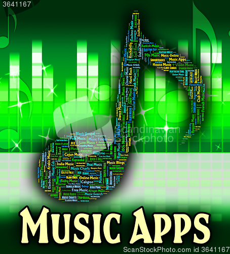 Image of Music Apps Shows Sound Tracks And Acoustic