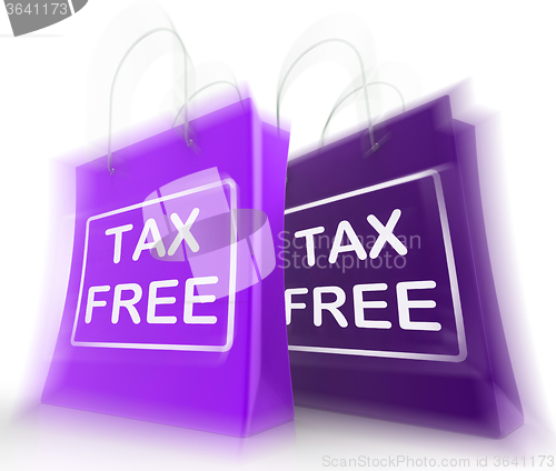 Image of Tax Free Shopping Bag Represents Duty Exempt Discounts