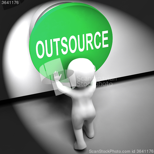 Image of Outsource Pressed Means Freelancer Or Independent Worker