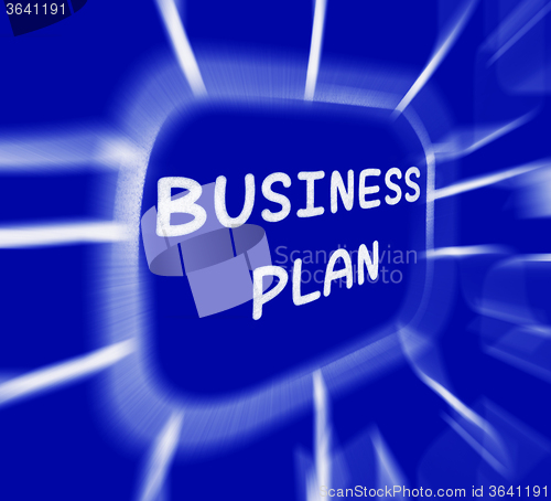 Image of Business Plan Diagram Displays Company Organization And Strategy