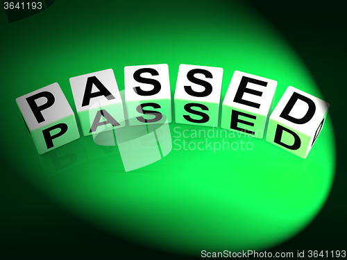 Image of Passed Dice Refer to Satisfied Verified and Excellent Assurance