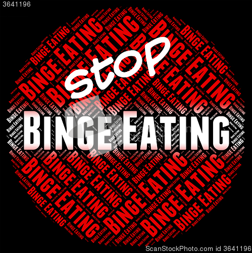 Image of Stop Binge Eating Represents Finish Off And Ate