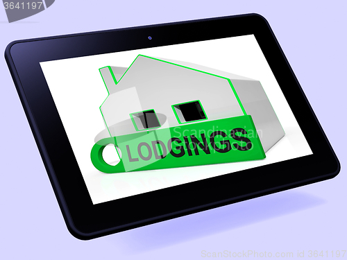 Image of Lodgings House Tablet Means Room Or Apartment Available