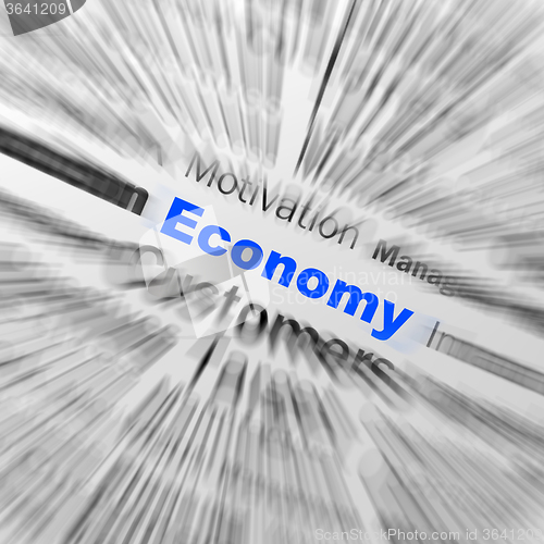Image of Economy Sphere Definition Displays Financial Management Or Accou