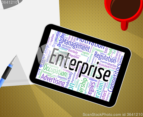 Image of Enterprise Word Means Businesses Wordclouds And Establishment