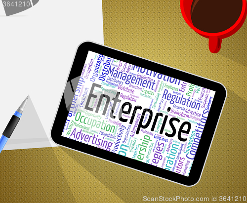 Image of Enterprise Word Means Businesses Wordclouds And Establishment