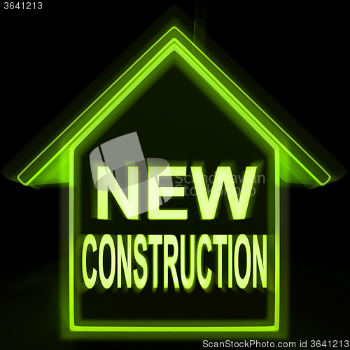 Image of New Construction Home Shows Recent Building Or Development