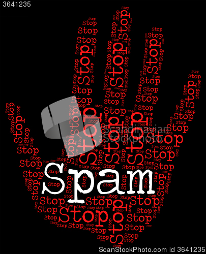 Image of Stop Spam Indicates Warning Sign And Danger