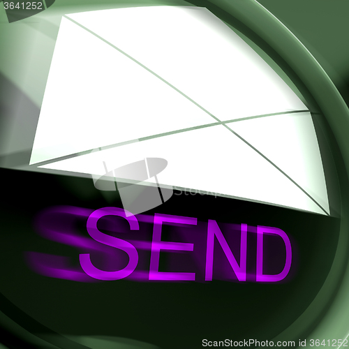 Image of Send Postage Means Email Or Post To Recipient