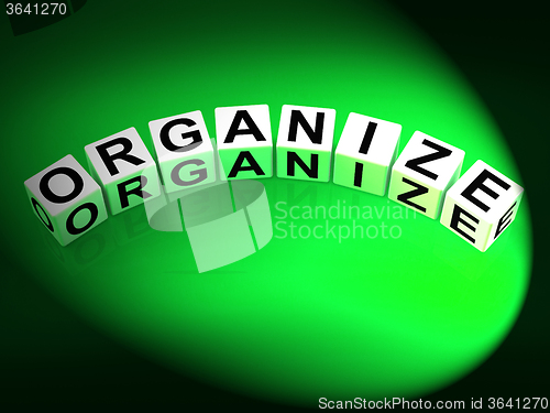 Image of Organize Dice Represent Organization Management and Established 