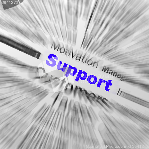 Image of Support Sphere Definition Displays Customer Support Or Assistanc