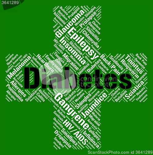 Image of Diabetes Word Indicates Ill Health And Ailment