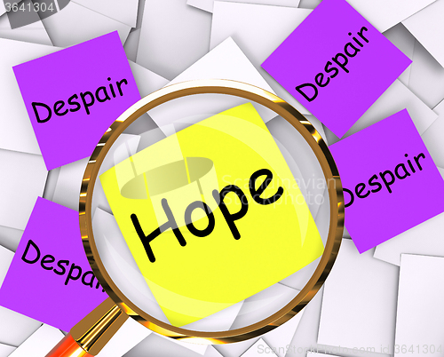 Image of Hope Despair Post-It Papers Show Longing And Desperation