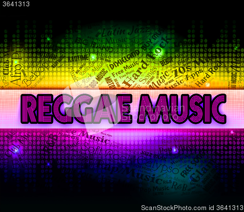 Image of Reggae Music Represents Sound Tracks And Acoustic