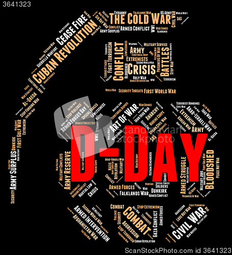 Image of D Day Represents Invasion Wordcloud And Word