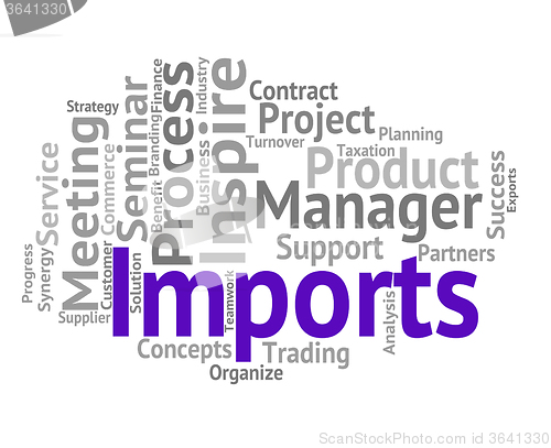 Image of Imports Word Represents Buy Abroad And Cargo