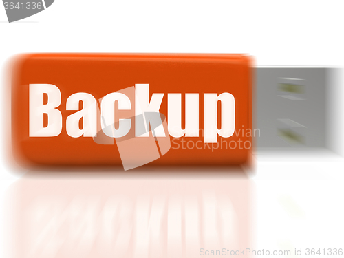 Image of Backup USB drive Shows Data Storage Or File Transfer