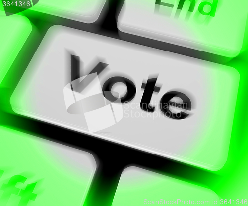 Image of Vote Keyboard Shows Options Voting Or Choice