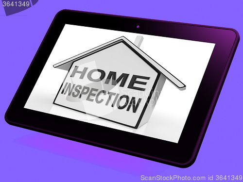 Image of Home Inspection House Tablet Means Assessing And Inspecting Prop