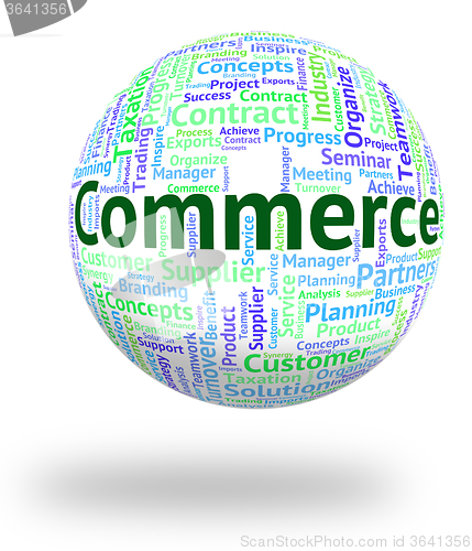 Image of Commerce Word Represents Trade E-Commerce And Purchase