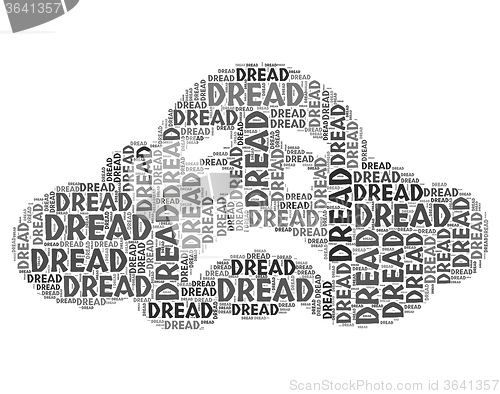 Image of Dread Word Means Dreading Words And Wordcloud