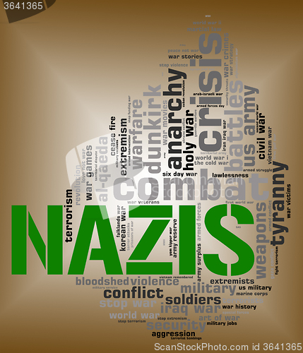 Image of Nazis Word Shows Military Action And Hitlerism