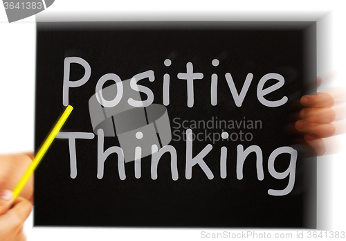 Image of Positive Thinking Message Shows Optimism And Bright Outlook