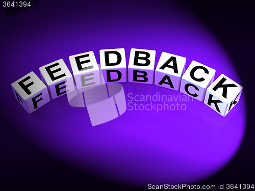 Image of Feedback Dice Means Comment Evaluate and Review