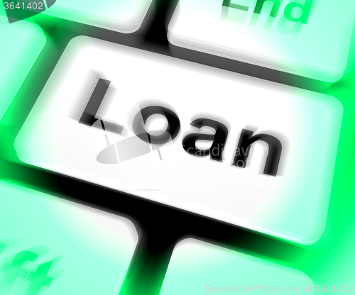 Image of Loan Keyboard Means Lending Or Providing Advance