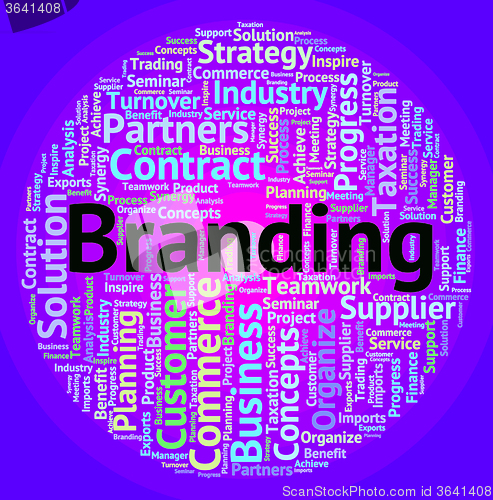 Image of Branding Word Shows Company Identity And Branded