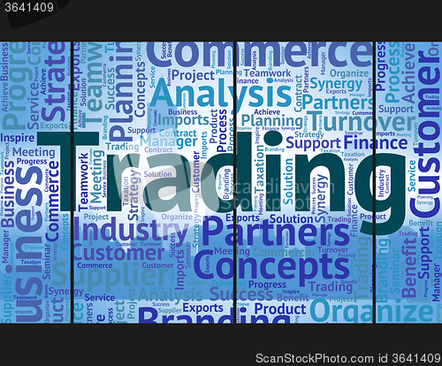 Image of Trading Word Shows Trade Text And Wordclouds