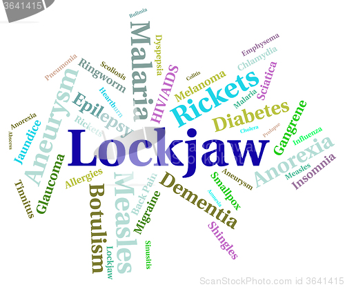 Image of Lockjaw Illness Represents Complaint Malady And Trismus