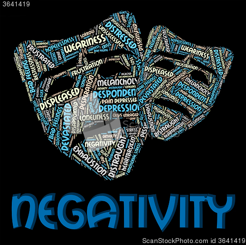 Image of Negativity Word Indicates Negation Unresponsive And Rejecting